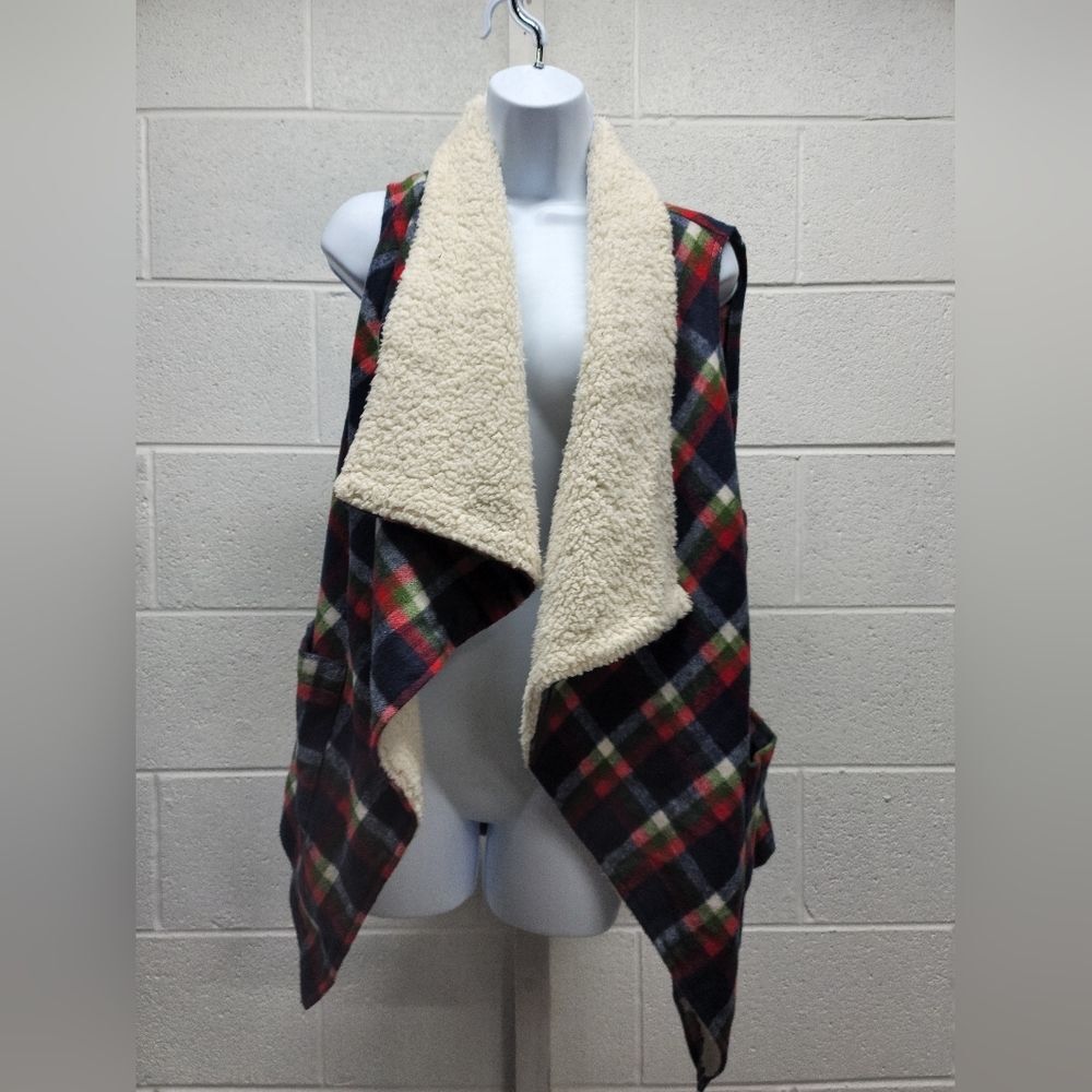 Hem & Thread Rockabilly Cottagecore Open Fuzzy Vest M / L